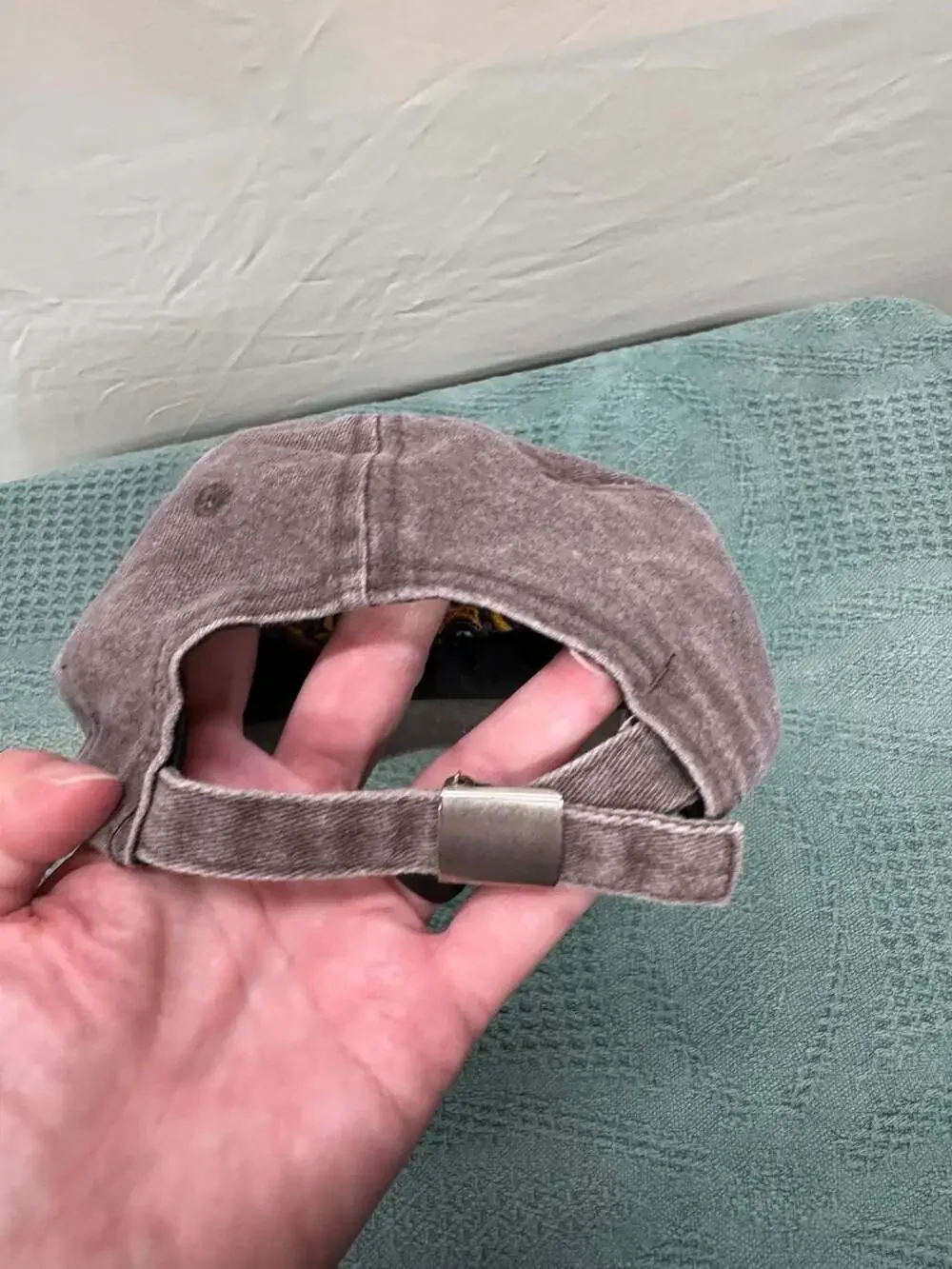 Children's Washed Cotton Baseball Cap with Embroidered Excavator Digger